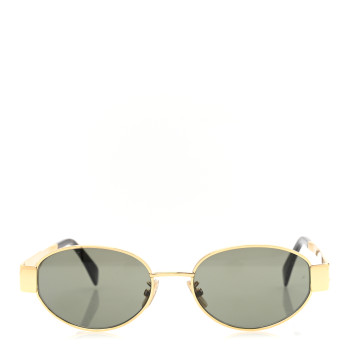 CELINE Metal Triomphe 01 Sunglasses CL40235U Gold Green