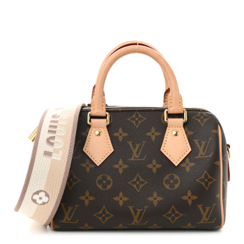 LOUIS VUITTON Monogram Speedy Bandouliere 20 Beige