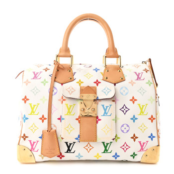 LOUIS VUITTON Monogram Multicolor Speedy 30 White