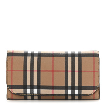 BURBERRY Vintage Check Halton Wallet Black