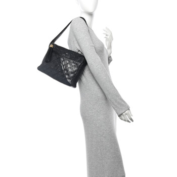 CHANEL Lambskin Quilted CC Tassel Camera Case Black