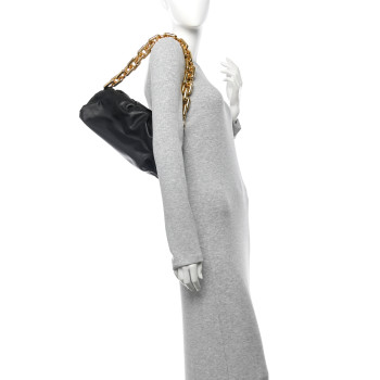 BOTTEGA VENETA Calfskin The Pouch Chain Black