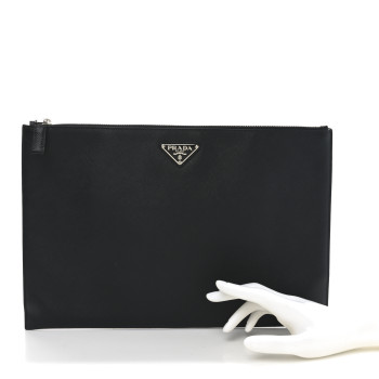 PRADA Saffiano Portfolio Case Black