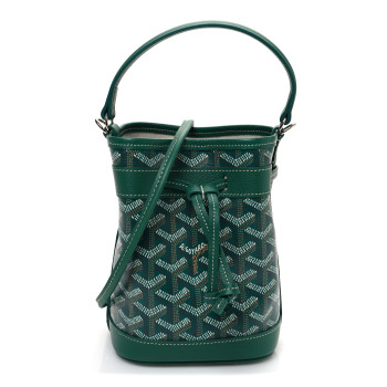 GOYARD Goyardine Petit Flot Mini Bucket Bag Green