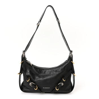 GIVENCHY Tumbled Calfskin Mini Voyou Boyfriend Party Bag Black