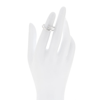 CARTIER 18K White Gold Diamond Juste Un Clou Ring 48 4.5