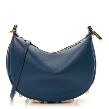 FENDI Vitello Grace Matte Mini Fendigraphy Hobo Bag Mirto