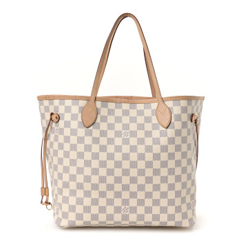 LOUIS VUITTON Damier Azur Neo Neverfull MM Rose Ballerine