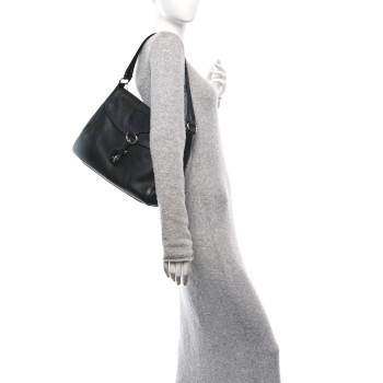 PRADA Vitello Daino Shoulder Flap Bag Black