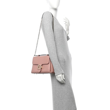 GUCCI Dollar Calfskin Interlocking G Top Handle Shoulder Bag Soft Pink