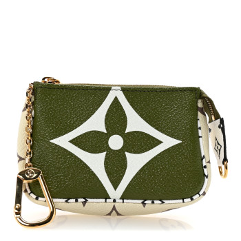 LOUIS VUITTON Monogram Giant Micro Pochette Accessories Kaki White