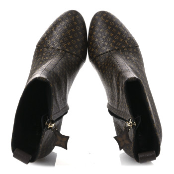 LOUIS VUITTON Nano Monogram Silhouette Ankle Boots 38