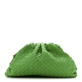 BOTTEGA VENETA Nappa Maxi Intrecciato The Pouch Oversized Clutch Parakeet