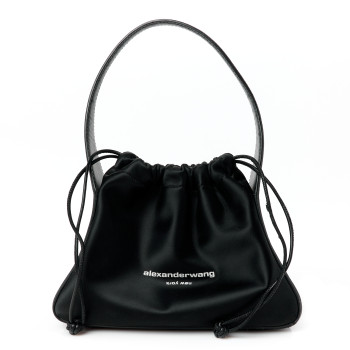 ALEXANDER WANG Lambskin Nylon Small Ryan Bag Black