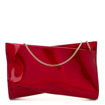 CHRISTIAN LOUBOUTIN Patent Psychic Loubitwist Clutch Loubi