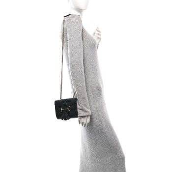GUCCI Microguccissima Mini Emily Shoulder Bag Black