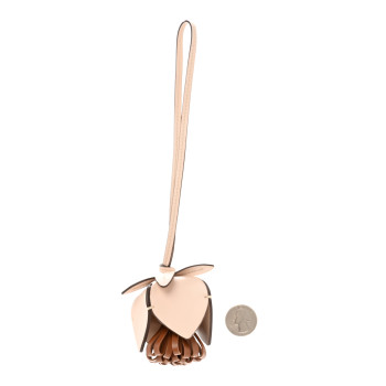 MIU MIU Calfskin Trick Bag Charm Pink and Brown