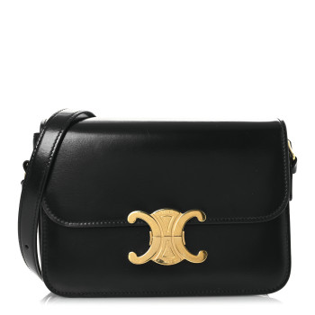 CELINE Shiny Calfskin Teen Triomphe Black