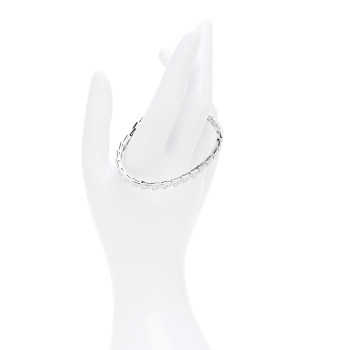 BULGARI 18K White Gold Diamond Serpenti Viper Pave Bracelet M