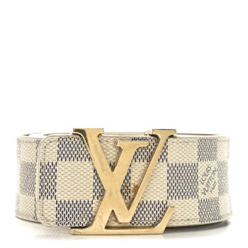 LOUIS VUITTON Damier Azur 40mm LV Initiales 95 38 Belt