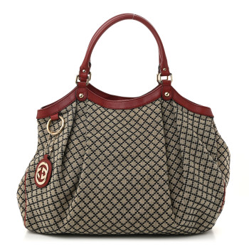 GUCCI Diamante Large Sukey Tote Dark Red