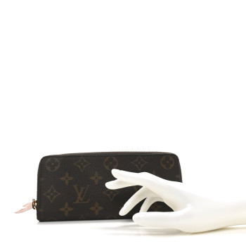 LOUIS VUITTON Monogram Clemence Wallet Rose Ballerine