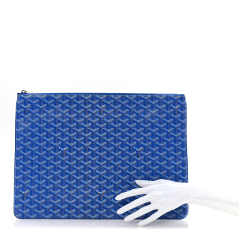 GOYARD Goyardine Senat Pochette GM Sky Blue