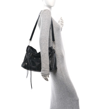 BALENCIAGA Arena Storico Classic Silver Hardware Medium Le City Black