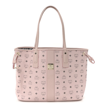 MCM Visetos Medium Liz Reversible Shopper Tote Powder Pink