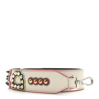 FENDI Vitello Dolce Fun Fair Metal Studded Strap You Camelia Multicolor