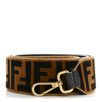 FENDI Velvet Tapestry FF Strap You Tobacco