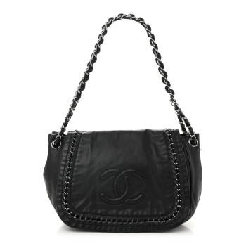 CHANEL Lambskin Luxe Ligne Flap Black