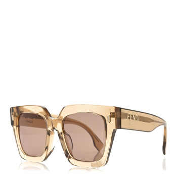 FENDI Acetate Fendi Square Sunglasses FE40101F Transparent Light Brown