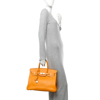 HERMES Epsom Candy Birkin 35 Jaune D'Or Feu