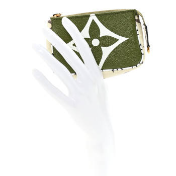 LOUIS VUITTON Monogram Giant Micro Pochette Accessories Kaki White