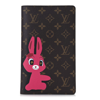 LOUIS VUITTON LV X SY Monogram Rabbit Emily Notebook Cover MM Pink