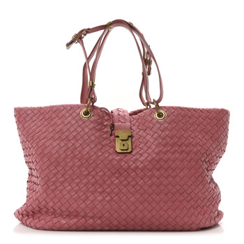 BOTTEGA VENETA Nappa Intrecciato Large Capri Tote Quarzo