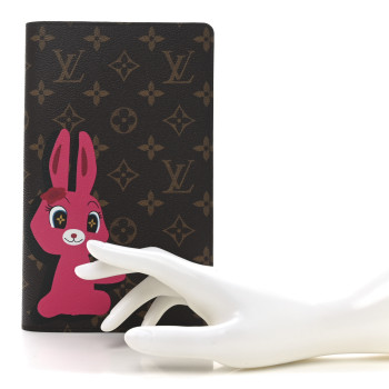 LOUIS VUITTON LV X SY Monogram Rabbit Emily Notebook Cover MM Pink
