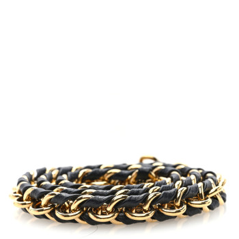 LOUIS VUITTON Calfskin Multi Pochette Chain Shoulder Strap Black Gold