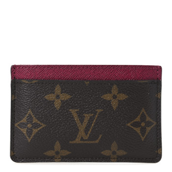 LOUIS VUITTON Monogram Card Holder Fuchsia