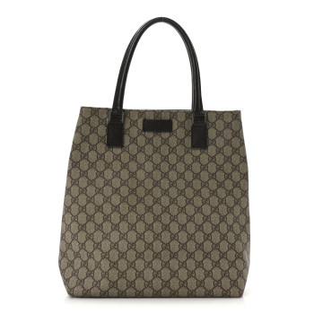 GUCCI GG Plus Monogram Small Vertical Tote Dark Brown