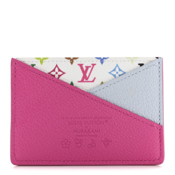 LOUIS VUITTON LV X TM Monogram Multicolor Criss-Cross Card Holder Kawaii Pink