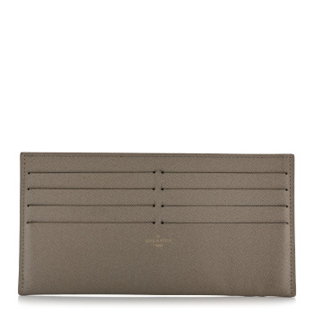 LOUIS VUITTON Calfskin Felicie Chain Wallet Card Holder Insert Tourterelle