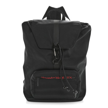 ALEXANDER MCQUEEN Nylon Backpack Black Red