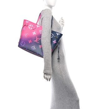 LOUIS VUITTON Monogram Giant Spring In The City Neverfull MM Midnight Fuchsia