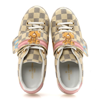 LOUIS VUITTON Damier Azur Summer Trunks Frontrow Sneaker 37