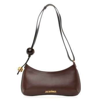JACQUEMUS Smooth Calfskin Le Bisou Medium Brown