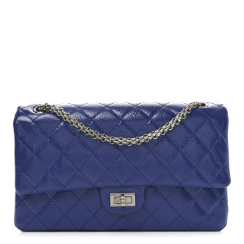 CHANEL Patent Caviar Quilted 2.55 Reissue 226 Flap Navy Blue