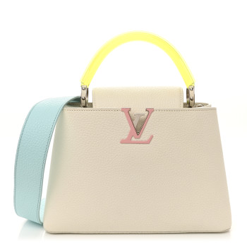 LOUIS VUITTON Taurillon Plexiglass Mini Capucines White Green Blue Pink