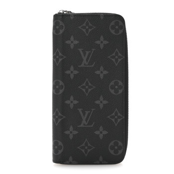 LOUIS VUITTON Monogram Eclipse Vertical Zippy Wallet